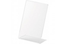 h2354402 Table en L avec support Portrait Blanc 100 x 150 mm, transparent