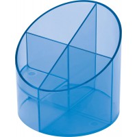 h6390230 Multi Support economie Transparent avec 4 compartiments - bleu