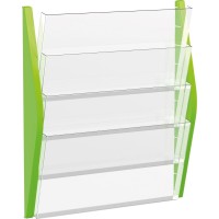 h6270459 mur Arche affichage Magazine fichier, 4 poches, A3, paysage, vert citron