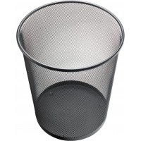 h2518695 23 litres Corbeille a papier en maille en metal noir