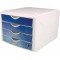  tiroirs Boite - The Chameleon" blanc/bleu