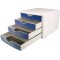  tiroirs Boite - The Chameleon" blanc/bleu