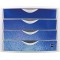  tiroirs Boite - The Chameleon" blanc/bleu