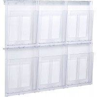 presentoir wandset placativ 6 x a4 orientation paysage 956 x 280 x 59 mm (transparent)