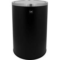H2404595 The Swing Poubelle en metal avec couvercle basculant Noir 50 l