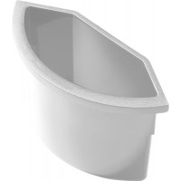 61057+58/H6106782 Compartiment 2 l pour corbeille a papier (Gris clair)