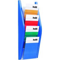 Pr?Sentoir Mural Format A4 4 Compartiments Bleu