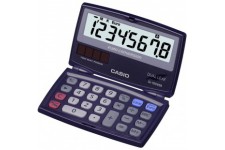 Casio SL-100VER Calculatrice de poche bleu Ecran: 8 solaire, a  pile(s) (l x H x P) 91 x 9.4 x 110.5 mm