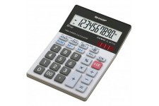 Sharp Calculatrice EL m711g, Pile/Solaire, 100 x 151.5 x 33 mm, Noir/Blanc ELM711GGY
