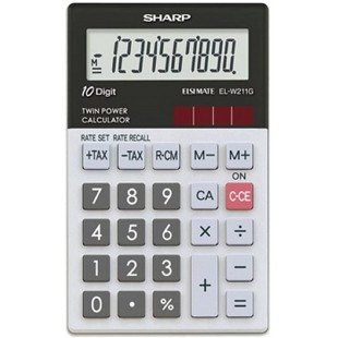 Sharp EL-W211G Calculette a  10 chiffres, calcul de l'impot