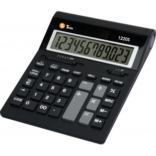 Anzeigender Tw1220ssolar calculatrice de bureau - Noir