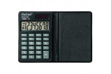 REBELL re de shc108 ecran LCD calculatrice a  8 chiffres, panneau solaire, racines et de Triple fonction memoire, etui de protec