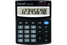 REBELL re-Calculatrice sdc408 sdc408, Standard equipement et angewinkeltem ecran 8 chiffres, noir