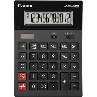 Canon As-2200 Calculatrice Hb EMEA 12 Chiffres - Noir
