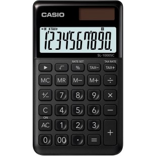 Casio SL 1000 SC BK Calculatrice de Poche Noir