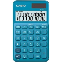 Casio SL-310UC-BU Calculatrice de poche bleu Ecran: 10 solaire, a  pile(s) (l x H x P) 70 x 8 x 118 mm
