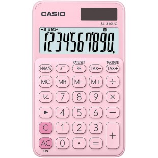 Casio SL-310UC-PK Calculatrice de poche rose Ecran: 10 solaire, a  pile(s) (l x H x P) 70 x 8 x 118 mm