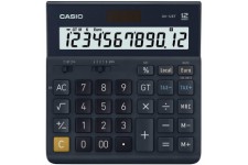 Casio DH12ET Calculatrice de Bureau Calcul de la Taxe a  12 Chiffres Memoire totale Fonctionnant sur Batterie solaire Noire