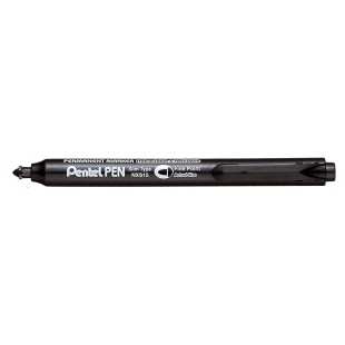 Pentel NXS15 Marqueur Permanent a Pointe ogive Retractable/Rechargeable Noir