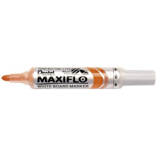 Pentel Maxiflo Green Label Marqueur pour Tableau Blanc a Pointe conique large Orange