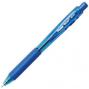 Pentel BK440 stylos bille retractables couleur bleu corps triangulaire confortable