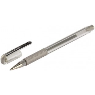 Pentel 0.8mm Tip Hybrid Gel Metallic Ink Pen with Comfortable Finger Grip - Silver