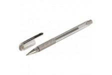 Pentel 0.8mm Tip Hybrid Gel Metallic Ink Pen with Comfortable Finger Grip - Silver