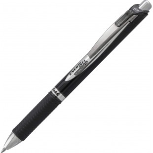 Pentel EnerGel Document BLP77-AX Roller gel, noir, largeur de trait de 0,7 mm, Mecanique d'impression, Rechargeable, etanche, En