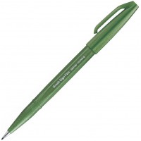 Pentel Arts Brush Sign Pen SES15C-D2X, Feutre pinceau, Vert olive