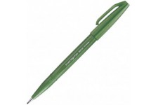 Pentel Arts Brush Sign Pen SES15C-D2X, Feutre pinceau, Vert olive