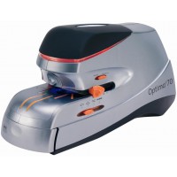 Rexel 2102355 Optima 70 Agrafeuse electrique grande capacite 70 feuilles agrafage a  plat Noir/Argent