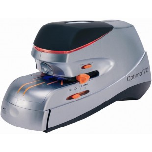Rexel 2102355 Optima 70 Agrafeuse electrique grande capacite 70 feuilles agrafage a  plat Noir/Argent