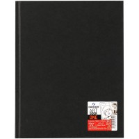 CANSON One Art Book, Carnet De Croquis, Grain Leger, 100gsm, 67lb, Carnet Cousu, Couverture Rigide, 21,6x27,9cm, Blanc, 98feuill