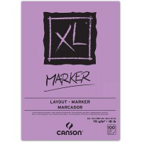 CANSON Bloc 100 feuilles XL® MARKER - colle petit cote - A4 70g/m² - Blanc