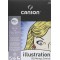 CANSON, Papier Illustration BD, Lisse, 250gsm, 90lb, Bloc Colle Petit Cote, A4-21x29,7cm, Extra Blanc, 12feuilles