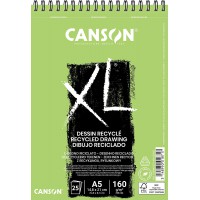 CANSON Album 25 feuilles XL® RECYCLe - spirale petit cote - A5 160g/m²