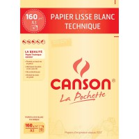 CANSON Pochette dessin technique A3 10 feuilles 160g/m²