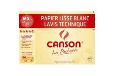 CANSON Pochette dessin technique A4 12 feuilles 160g/m²