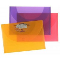 Pochette de rangement 34x47, en polypro translucide 500µ, coloris assortis