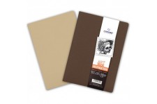 Canson Carnet de dessin Cahier A4 avec Couverture Marron fonce/Chanvre clair 21 x 29,7 cm 36 feuilles