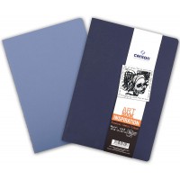 Canson Carnet de dessin Cahier A4 avec Couverture Bleu Indigo/Bleu Lavande 21 x 29,7 cm 36 feuilles