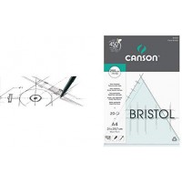 Canson Bloc Bristol, A4, 250 g/m2, Blanc