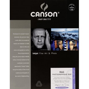 Canson infinity - Rag Photographique duo - 206211016 - Papier photo - Format A4 - 25 feuilles - Blanc