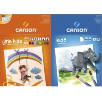 Canson Kids Papier couleur 30 feuilles A4 21 x 29,7 cm vives Assorties & Kids Papier a  dessin 20 feuilles A4 21 x 29,7 cm Blanc