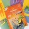 CANSON Kids, Papier Dessin Couleur, Lisse, 185gsm, 114lb, Bloc Colle Petit Cote, 24x32cm, 10 Couleurs Assorties, 10feuilles