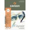 CANSON "C" a  grain, Papier Dessin Blanc, Grain Fin, 180gsm, 110.5lb, Bloc Colle Petit Cote, A5-14,8x21cm, Blanc Naturel, 30feui