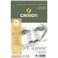 CANSON"C A GRAIN DE legerement bouffant. Papier a  dessin 148 x 235 mm weiB