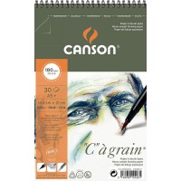 Canson 48989 Bloc Spirale C Grain Croquis Dos Tres Rigide 180G 148 x 210mm Papier Assorties