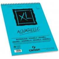CANSON Album 20 feuilles XL® AQUARELLE - spirale petit cote - A5 300g/m² grain fin - Blanc