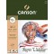 CANSON Ingres Vidalon, Papier Pastel, Verge, 100gsm, 68lb, Bloc Colle Petit Cote, 32x41cm, Blanc, 30feuilles